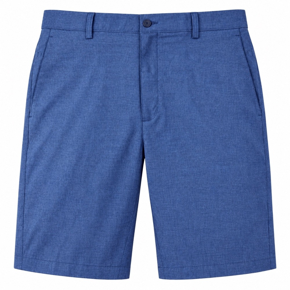 PGA Tour Golf Shorts Men 38 Blue Heathered Athletic Stretch Performance Active